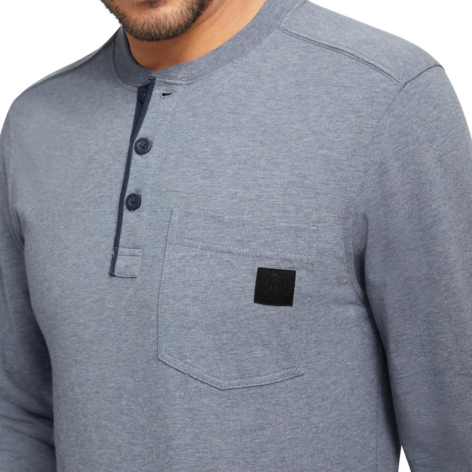 imageGuardian Cotton Long Sleeve HenleyBlue Heather