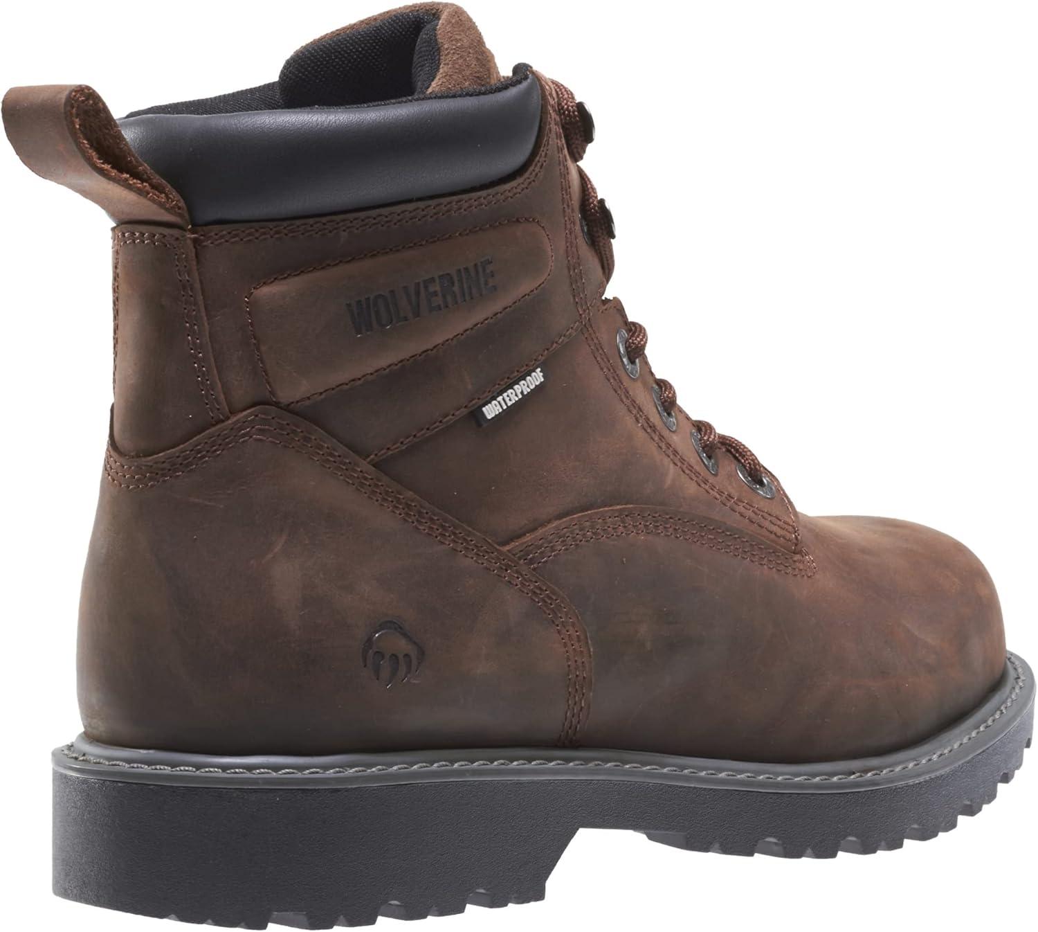 imageWolverine Mens Floorhand Waterproof Steel Toe 6 quot Work BootDark Brown