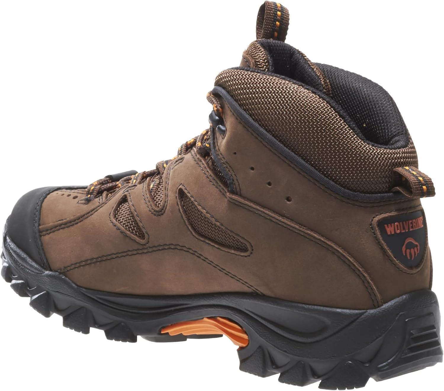 imageWolverine Mens Hudson Steel Toe Mid Sr Hiler Fashion BootBrownBlack