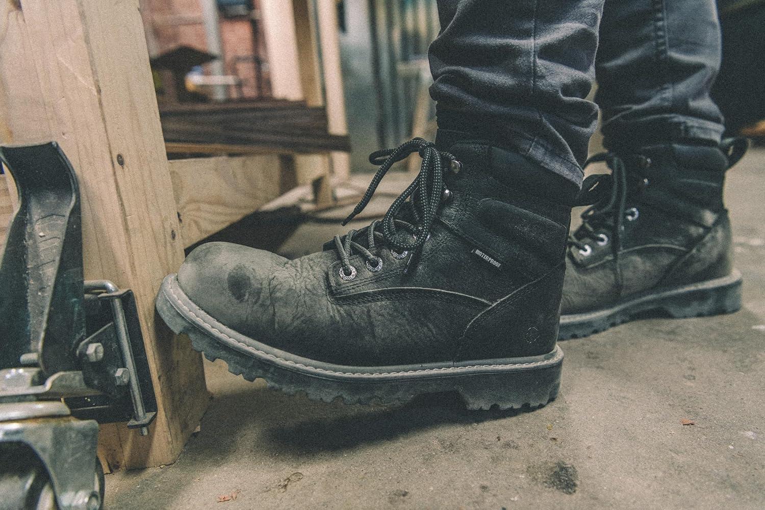 imageWolverine Mens Safety Toe Work Boot Crew Socks 2PackWhite