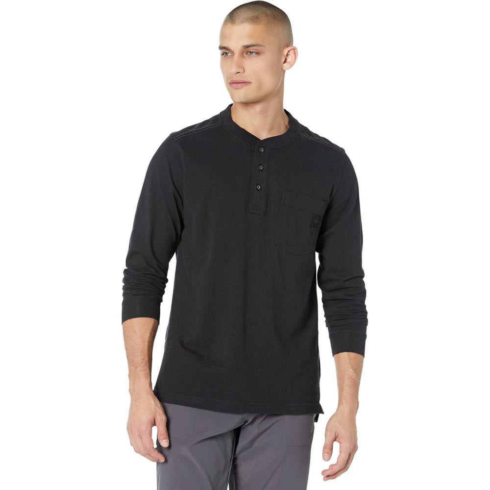 imageGuardian Cotton Long Sleeve HenleyBlack