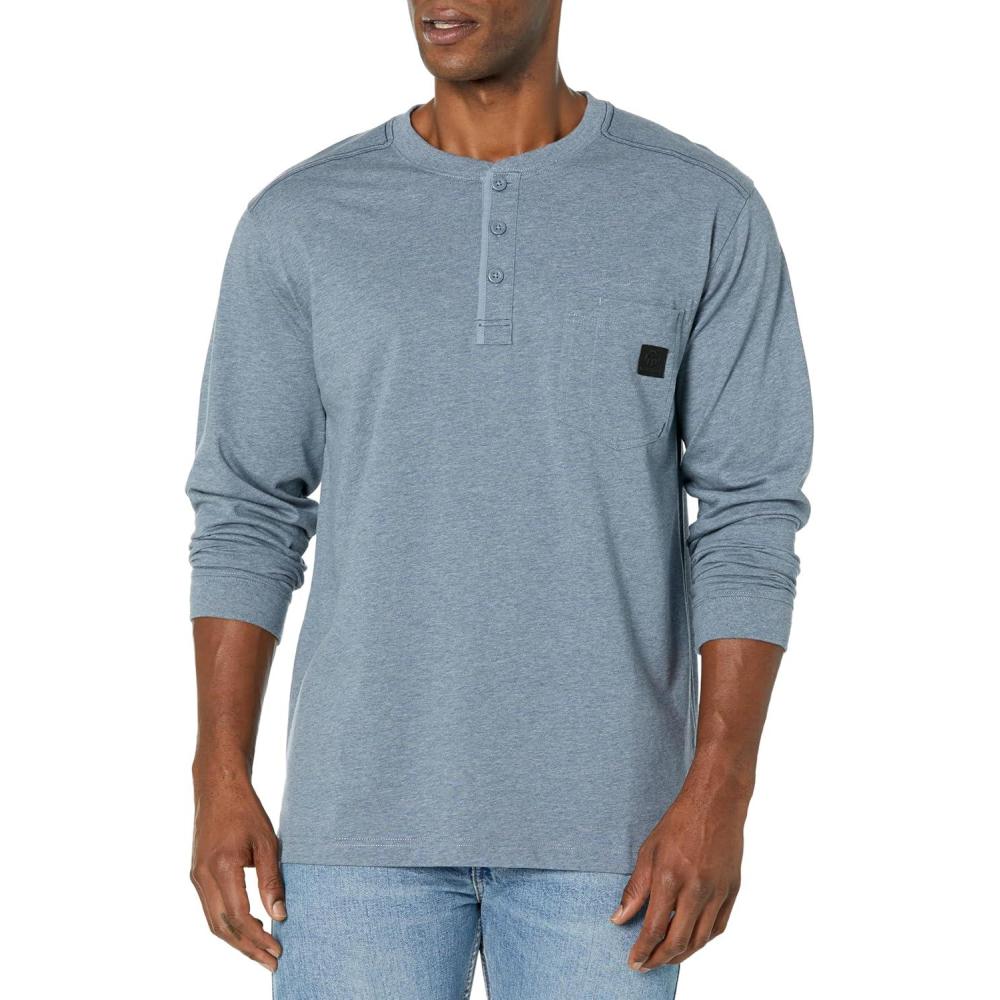 imageGuardian Cotton Long Sleeve HenleyBlue Heather