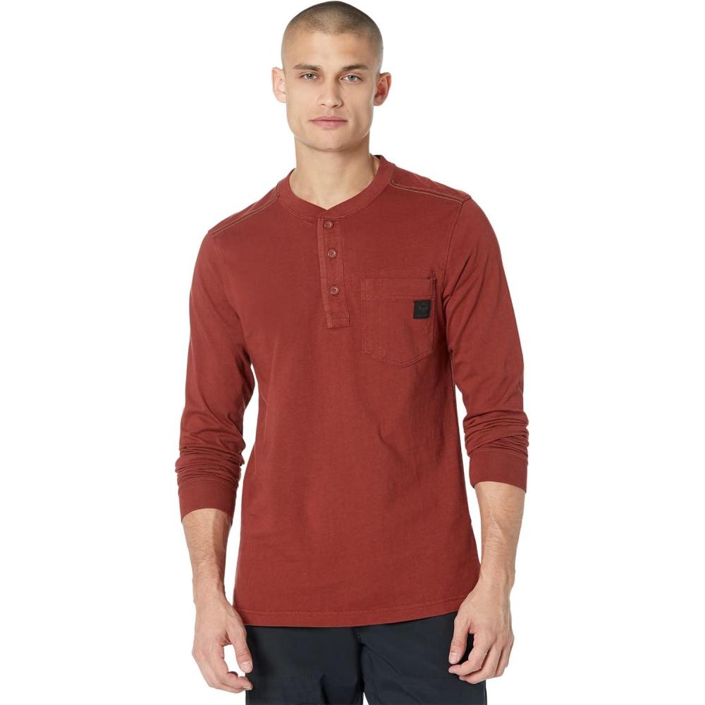 imageGuardian Cotton Long Sleeve HenleyDark Brick