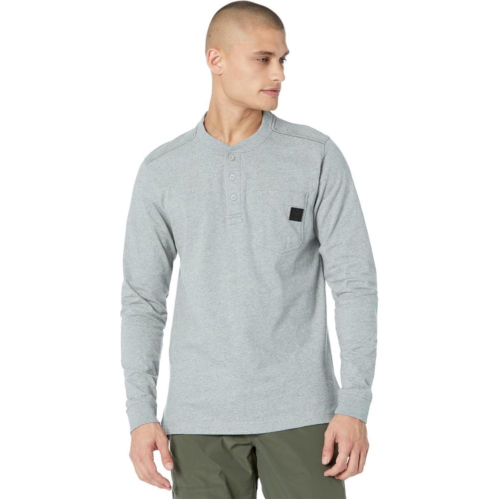 imageGuardian Cotton Long Sleeve HenleyLight Grey Heather