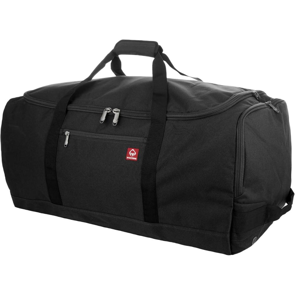 imageWOLVERINE 30quot Duffel with Boot Made from HighDensity Canvas 112L Capacity Main CompartmentBlack