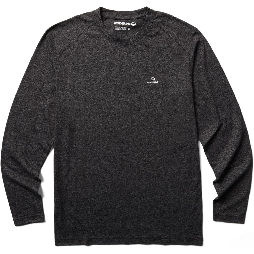 imageWOLVERINE Mens Edge Long Sleeve TShirtDeep Black Heather