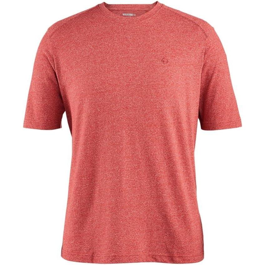 imageWOLVERINE Mens Edge Performance Short Sleeve TShirtDark Red Heather
