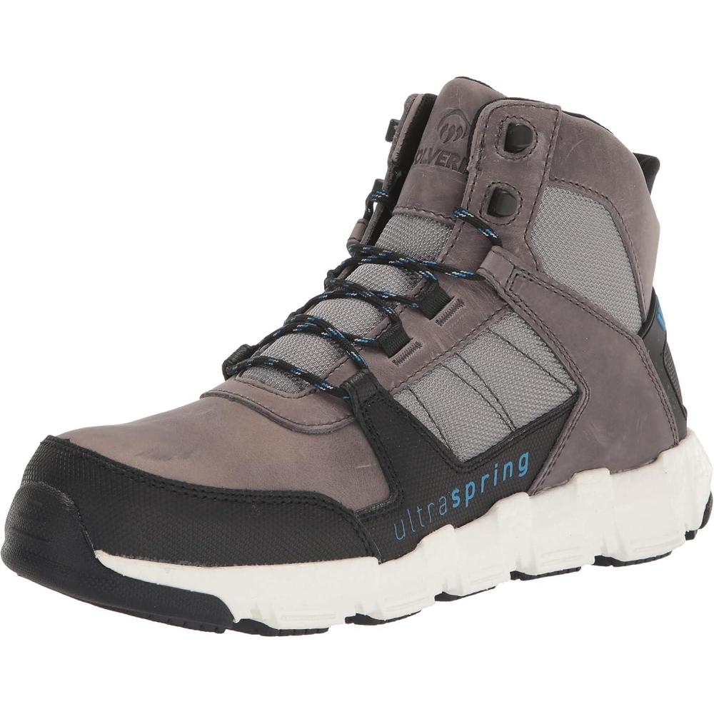 imageWOLVERINE Mens Rev Ultraspring DuraShocks CarbonMax Vent Mid Industrial BootGrey