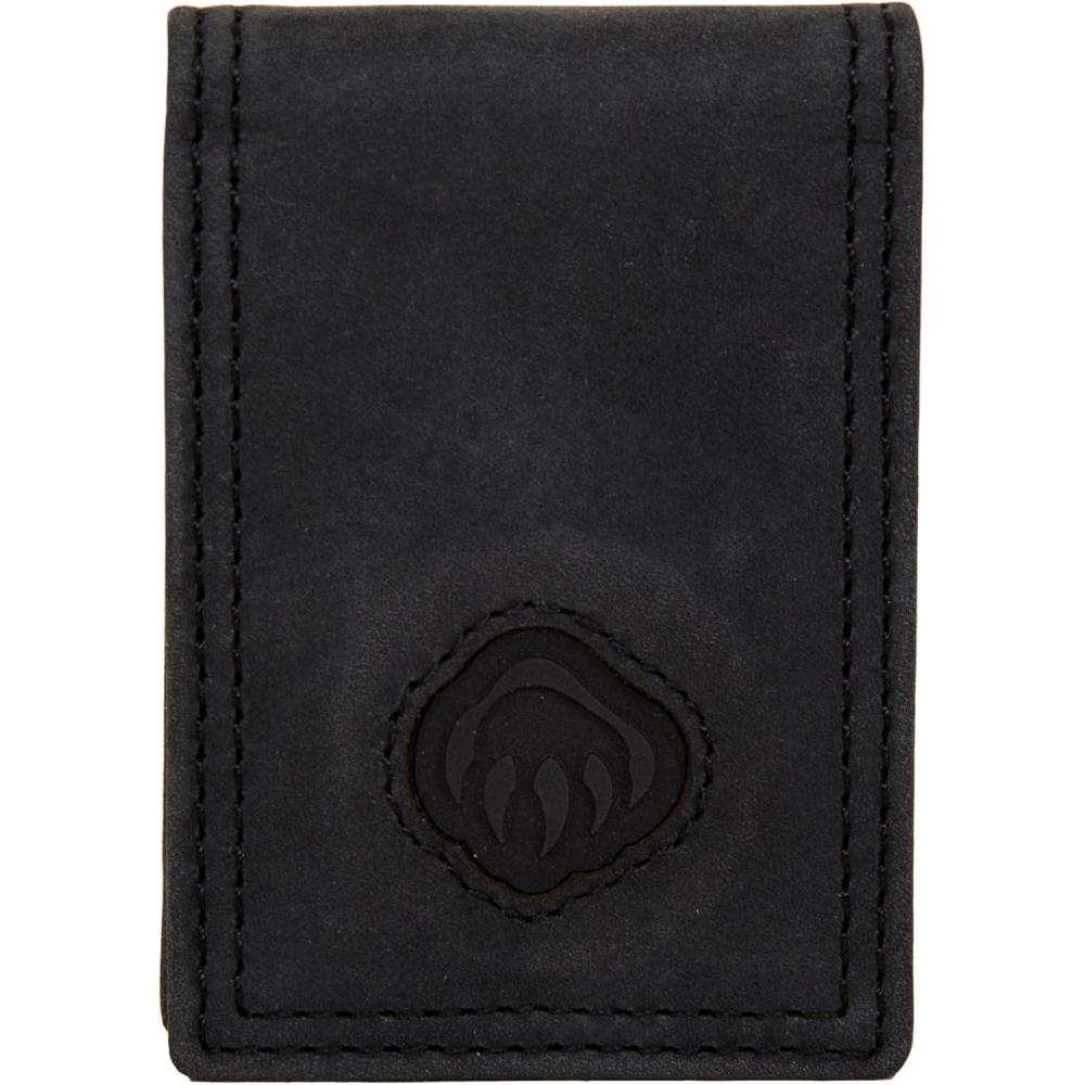 imageWOLVERINE Mens Slim Wallet  Card Case  Money Clip  RFID Protection  ID Window  Rugged  Leather  CanvasDurashocks  Black