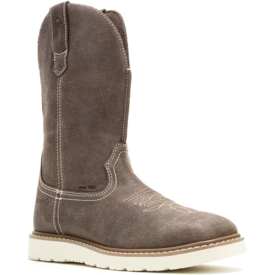 imageWolverine Mens Bronc Wedge Pullon SteelToe Work WellingtonIron