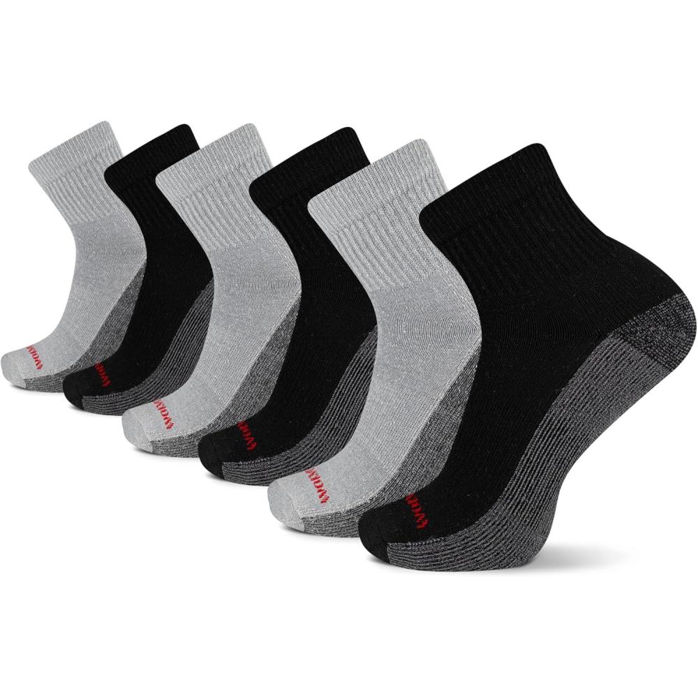 imageWolverine Mens Cotton Comfort Ankle Socks 6PairsAnkle  Gray