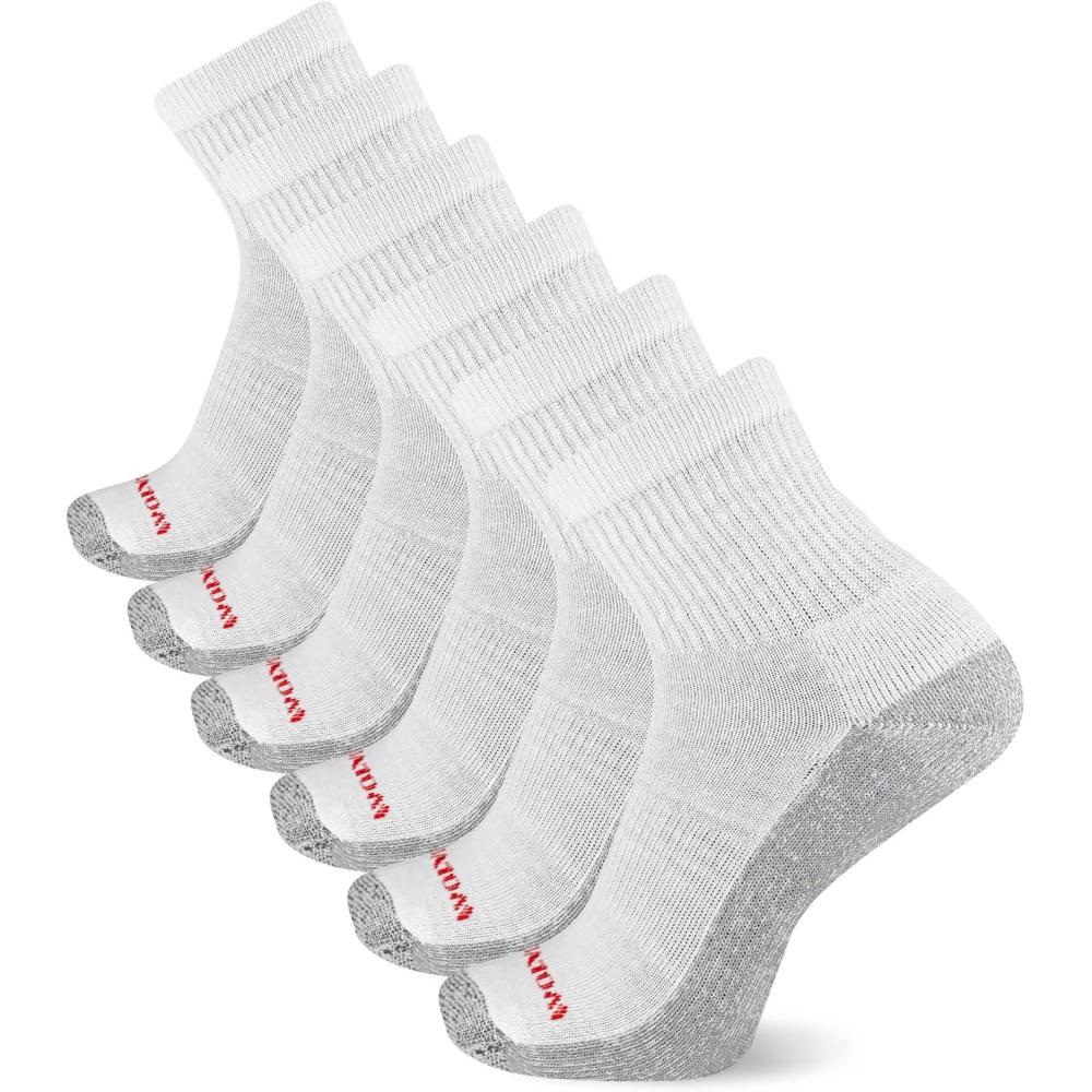 imageWolverine Mens Cotton Comfort Ankle Socks 6PairsAnkle  White