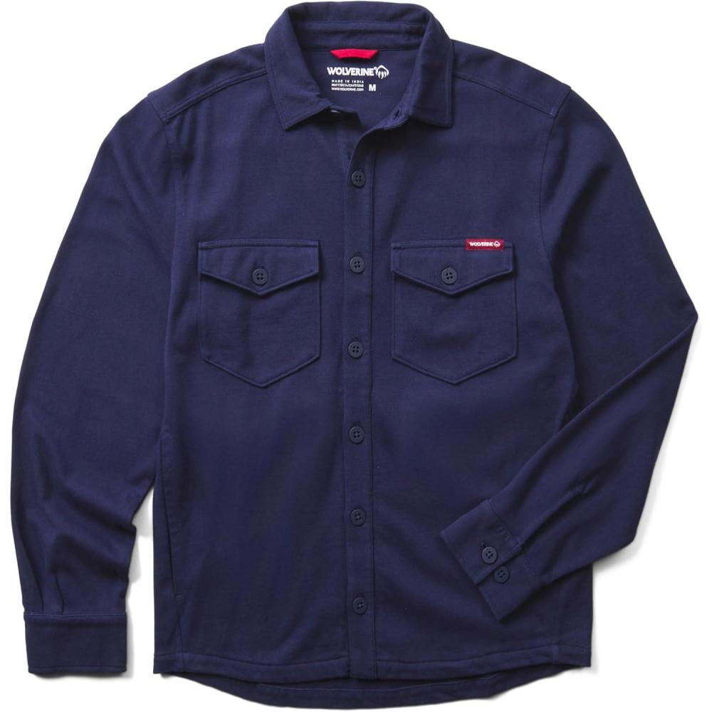 imageWolverine Mens Harbor Jersey OvershirtTrue Navy