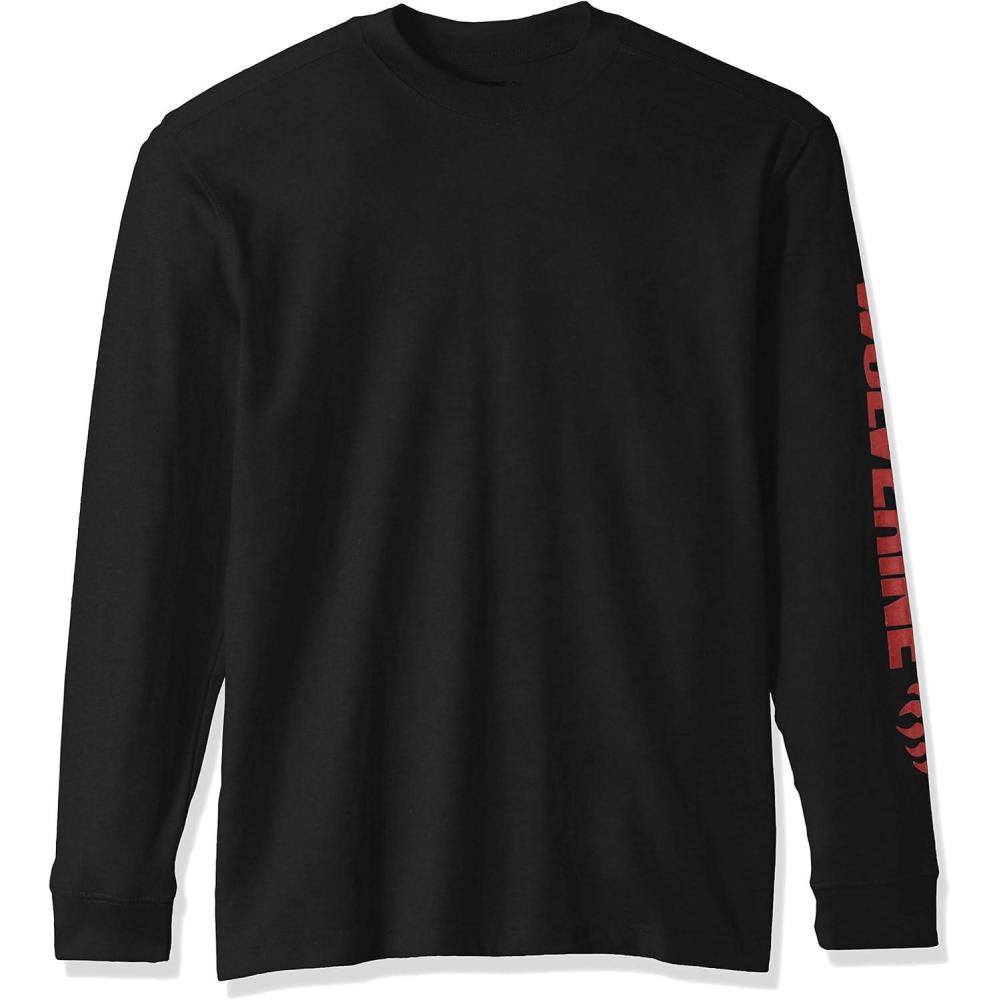 imageWolverine Mens Long Sleeve Graphic TeeBlackRed