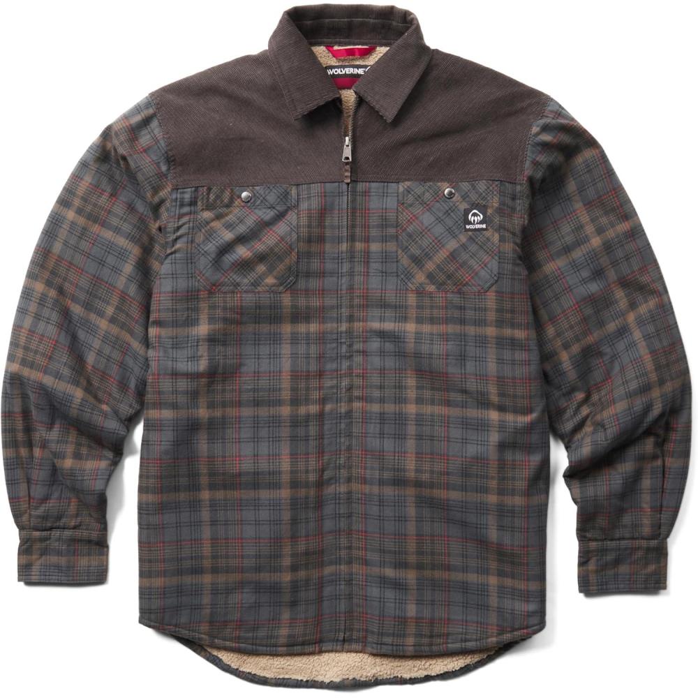 imageWolverine Mens Marshall Iii Sherpa Zip ShirtjackGranite