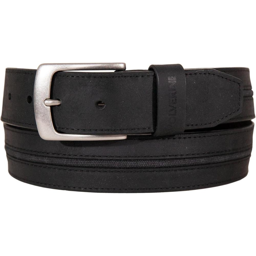 imageWolverine Mens Reversible Full Grain Leather Belt  Heavy Duty  Workwear  Casual  Durable  Metal BuckleCanvasLeather  Black