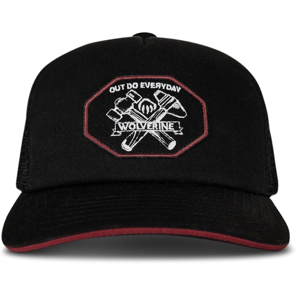 imageWolverine UnisexAdult Trucker Hat Snap Back Baseball Cap for Men and Women One Size Fits MostOut Do Everyday Tools  Foam Black