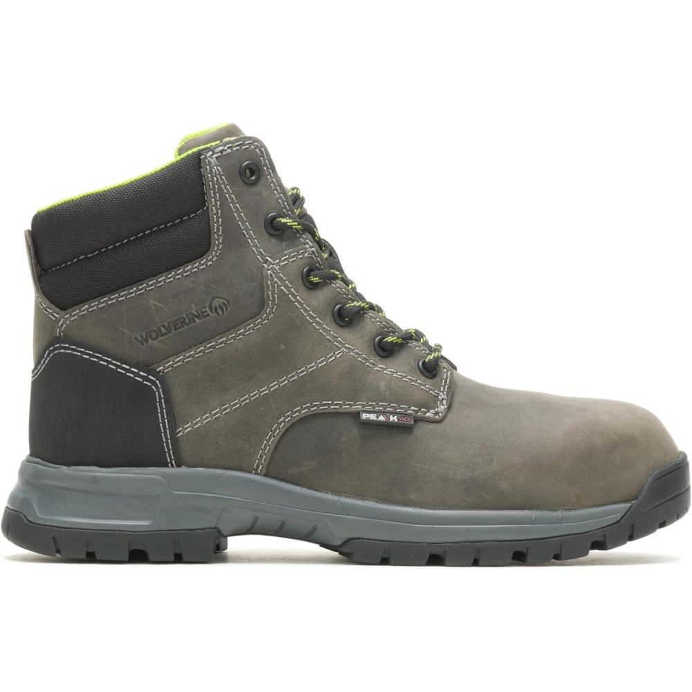 imageWolverine Womens Piper Waterproof Composite Toe 6in Construction BootCharcoal Gray