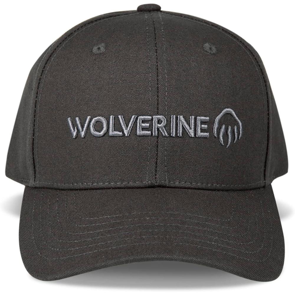 imageWolverine Work Hat  Adjustable  Rugged  Durable  Comfort  Workwear  Cotton CanvasEmbroidered Logo  Onyx