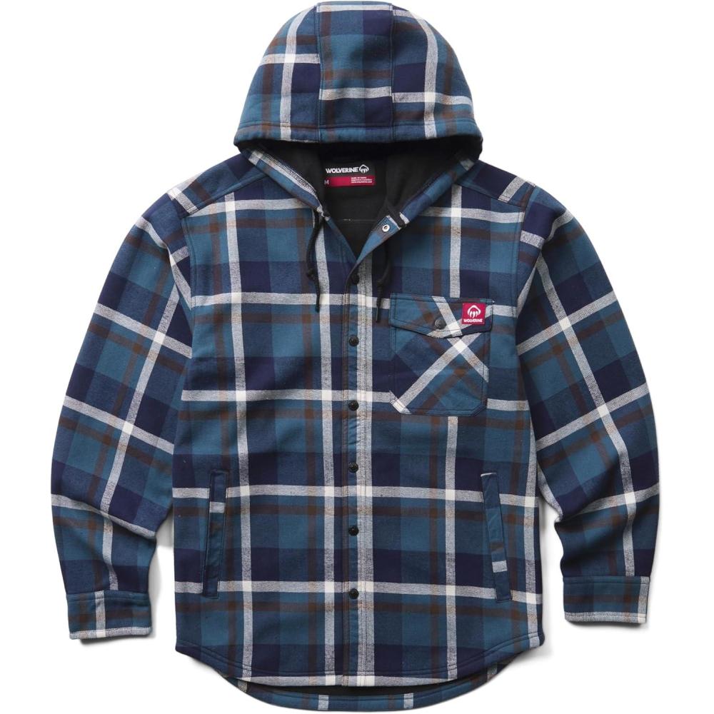 imageWolverine mens Bucksaw Ii Hooded ShirtjackDusk Blue