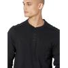 Guardian Cotton Long Sleeve Henley(Black)
