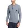 Guardian Cotton Long Sleeve Henley(Blue Heather)