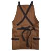 WOLVERINE Guardian Cotton Work Apron Durable & Comfortable for the Hardest Workers with Reinforced Pockets, Cross Strap Support and Quick Access Chest Pocket Brown(Brown)