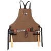 WOLVERINE Guardian Cotton Work Apron Durable & Comfortable for the Hardest Workers with Reinforced Pockets, Cross Strap Support and Quick Access Chest Pocket Brown(Brown)
