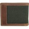 WOLVERINE Men’s Canvas/Leather Bifold Wallet | RFID Protection | ID Window | Card Slots | Bill Pocket | Durable | Leather | Canvas(Canvas/Leather – Black/Olive)