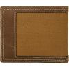 WOLVERINE Men’s Canvas/Leather Bifold Wallet | RFID Protection | ID Window | Card Slots | Bill Pocket | Durable | Leather | Canvas(Canvas/Leather – Brown/Chestnut)