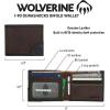 WOLVERINE Men’s Canvas/Leather Bifold Wallet | RFID Protection | ID Window | Card Slots | Bill Pocket | Durable | Leather | Canvas(Durashock – Black/Brown)