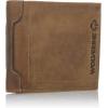 WOLVERINE Men’s Canvas/Leather Bifold Wallet | RFID Protection | ID Window | Card Slots | Bill Pocket | Durable | Leather | Canvas(Raider Bifold – Brown)