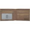 WOLVERINE Men’s Canvas/Leather Bifold Wallet | RFID Protection | ID Window | Card Slots | Bill Pocket | Durable | Leather | Canvas(Rigger – Brown)