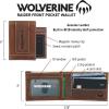 WOLVERINE Men’s Slim Wallet | Card Case | Money Clip | RFID Protection | ID Window | Rugged | Leather | Canvas(Raider – Black)