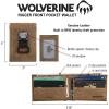 WOLVERINE Men’s Slim Wallet | Card Case | Money Clip | RFID Protection | ID Window | Rugged | Leather | Canvas(Rigger – Brown)