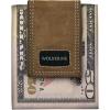 WOLVERINE Men’s Slim Wallet | Card Case | Money Clip | RFID Protection | ID Window | Rugged | Leather | Canvas(Rugged – Brown)