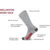 Wellington Boot OTC Socks – 2 Pairs – Wellie Moisture Wicking Cushioning(Gray Heather)