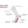 Wellington Boot OTC Socks – 2 Pairs – Wellie Moisture Wicking Cushioning(White)