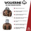 Wolverine Duffel Coolers | 30 Can Capacity | Insulated | Reusable | Heavy Duty | Adjustable | Travel | Worksite | Outdoor | Tailgating | Durable | Polyester Canvas | Large Capacity – Black(Black)