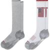 Wolverine Men’s All Season Work Mid Calf Socks (2-Pack)(Flag Assorted)