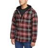 Wolverine Men’s Bucksaw Hooded Flannel Shirt Jac(Garnet Plaid)