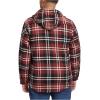 Wolverine Mens Bucksaw Hooded Flannel Shirt Jac(Garnet Plaid)