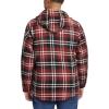 Wolverine Men’s Bucksaw Hooded Flannel Shirt Jac(Garnet Plaid)