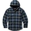 Wolverine Mens Bucksaw Hooded Flannel Shirt Jac(New Navy Plaid)
