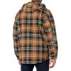 Wolverine Men’s Bucksaw Hooded Flannel Shirt Jac(Pecan Plaid)