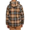 Wolverine Mens Bucksaw Hooded Flannel Shirt Jac(Pecan Plaid)