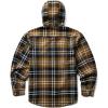 Wolverine Mens Bucksaw Hooded Flannel Shirt Jac(Pecan Plaid)