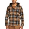 Wolverine Mens Bucksaw Hooded Flannel Shirt Jac(Pecan Plaid)