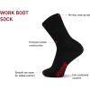 Wolverine Men’s Cotton Boot Crew Cotton Cushioning Socks (4-Pack)(Black)