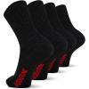 Wolverine Men’s Cotton Boot Crew Cotton Cushioning Socks (4-Pack)(Black)